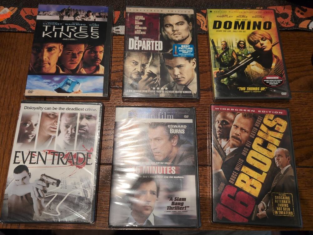DVD Lot 3 Kings 16 Blocks 15 Mins Even Trade Domino Departed New Sealed
